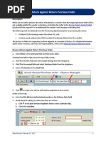 Process Return Against Return Purchase Order: Description