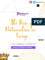 The Rise of Nationalism in Europe Notes With PYQ