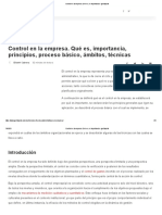 Control en La Empresa. Qué Es, Su Importancia - Gestiopolis