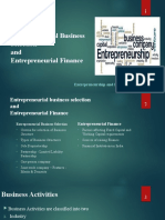 Unit-Ii: Entrepreneurial Business Selection and Entrepreneurial Finance