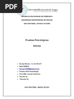 3era Evaluacion Informe Practica de Psicopatologia Ii