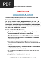 Long Questions & Answers: Law of Property