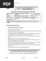 SWE-202 Automata Theory Formal Language Final Exam Paper