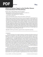 Effects of Dietary Yogurt On The Healthy Human Gastrointestinal (GI) Microbiome