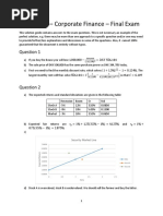 Bsc. Sem - Corporate Finance - Final Exam: Question 1