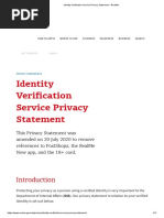 Identity Verification Service Privacy Statement - RealMe