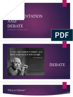 Argumentation AND Debate: Prepared By: Carina Celaje