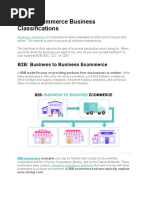 Lecture 2 Major Ecommerce Business Classifications