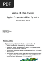 Lecture 13 - Heat Transfer Applied Computational Fluid Dynamics