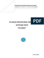 Fci Rules For Natural Herding Aptitude Tests "Fci Nhat": Federation Cynologique Internationale (Fci) (Aisbl)