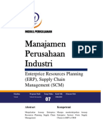 Modul 7 - Enterprice Resources Planning (ERP), Supply Chain Management (SCM)