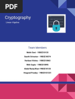 Cryptography-Applied Linear Algebra