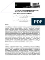 Oficinas de Maquetes de Papel Como Instrumento de Valoriz (Ação) Na Educação Patrimonial