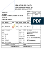 Ningbo Newland Imp.&Exp. Co., LTD: Proforma Invoice