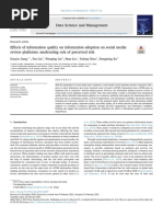 Effects of Information Quality On Information Adoption On Social Mediareview Platforms Moderating Role of Perceived Risk