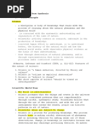 STS Preliminary Term Synthesis I. Basic Concepts Science