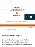 CHAPTER 2 FUNDAMENTALS OF C LANGUAGE - 2.1 Edited