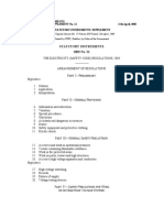 Electricity Safety Code Regulations 2003.