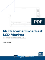 Multi Format Broadcast LCD Monitor: Operation Manual - v1.0