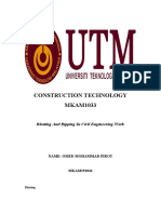 Construction Technology MKAM1033: Blasting and Ripping in Civil Engineering Work