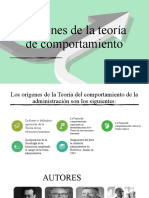 Orígenes de La Teoría de Comportamiento