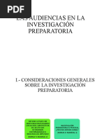 Audiencias en La Investigación Preparatoria