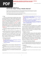 Standard Test Methods For Notched Bar Impact Testing of Metallic Materials