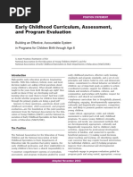 Early Childhood Curriculum, Assessment, and Program Evaluation