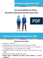 Material Capacitacion Autoridades de Mesa Elecciones Generales 2021 Distrito Entre Rios