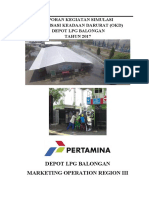 Laporan Kegiatan Simulasi OKD Depot LPG Balongan Tahun 2017