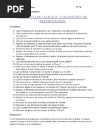 Cuestionario Parte Ii Volumetría de Precipitación-Analitica Cuantitativa