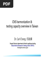 CNS Harmonization & Testing Capacity Overview in Taiwan