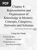 Representation and Organization of Knowledge in Memory: Concepts, Categories, Networks and Schemas