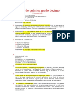 Prueba de Química Grado Decimo