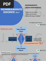 RAZONAMIENTO 2 Planteo de Ecuaciones Rombo 2