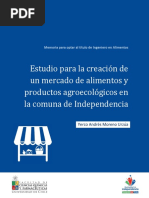 Estudio para La Creacion de Un Mercado de Alimentos y Productos Agroecologicos en La Comuna de Independencia