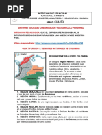 GUIA 7 PERIODO III ENTORNO SOCIEDAD COMUNICACION Y DESARROLLO PERSONAL (Regiones Naturales de Colombia)