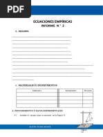 Informe N ° 2 Ecuaciones Empiricas (M.R)