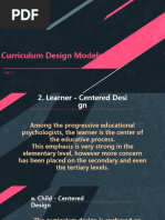 Curriculum Design Models