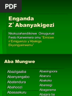 Enganda Z Abanyakigezi: Nkokuzahandiikirwe Omugurusi Festo Karwemera Omu