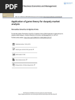 Application of Game Theory For Duopoly Market Analysis