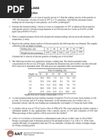 Assignment For Sedimentation: Water Treatment (Ceng 5403)