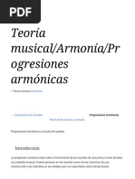 Teoría Musical - Armonía - Progresiones Armónicas