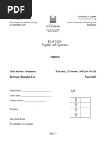 ELG 3120 Signals and Systems: Midterm
