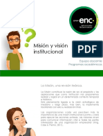 Presentación Misión y Visión Institucional