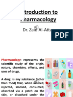 Introduction To Pharmacology: Dr. Zaid Al-Attar