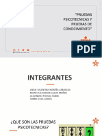 Pruebas de Conocimiento y Psicotecnicas