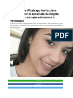 Un Audio de Whatsapp Fue La Clave para Resolver El Asesinato de Angela Aguirre