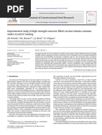 Experimental Study of High Strength Concrete-Filled Circular Tubular Columns Under Eccentric Loading