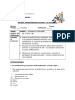 7° Ciencias PRUEBA Bimestral Oct-Nov - PUBERTAD - SEXUALIDAD - Y - AUTOCUIDADO